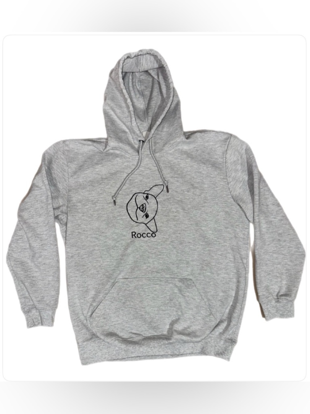 Logo Heather Gray Pullover Hoodie - Men's Casual Sweatshirt
